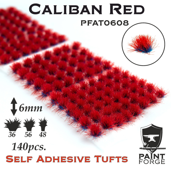 Paint Forge kępki trawki Caliban Red - 140sztuk / 6mm
